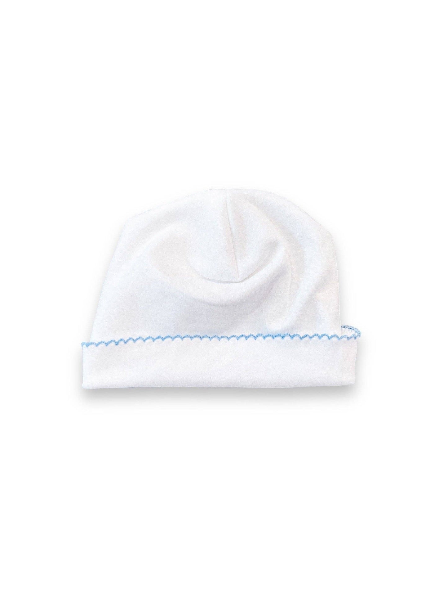 Picot Trimmed Hat: White