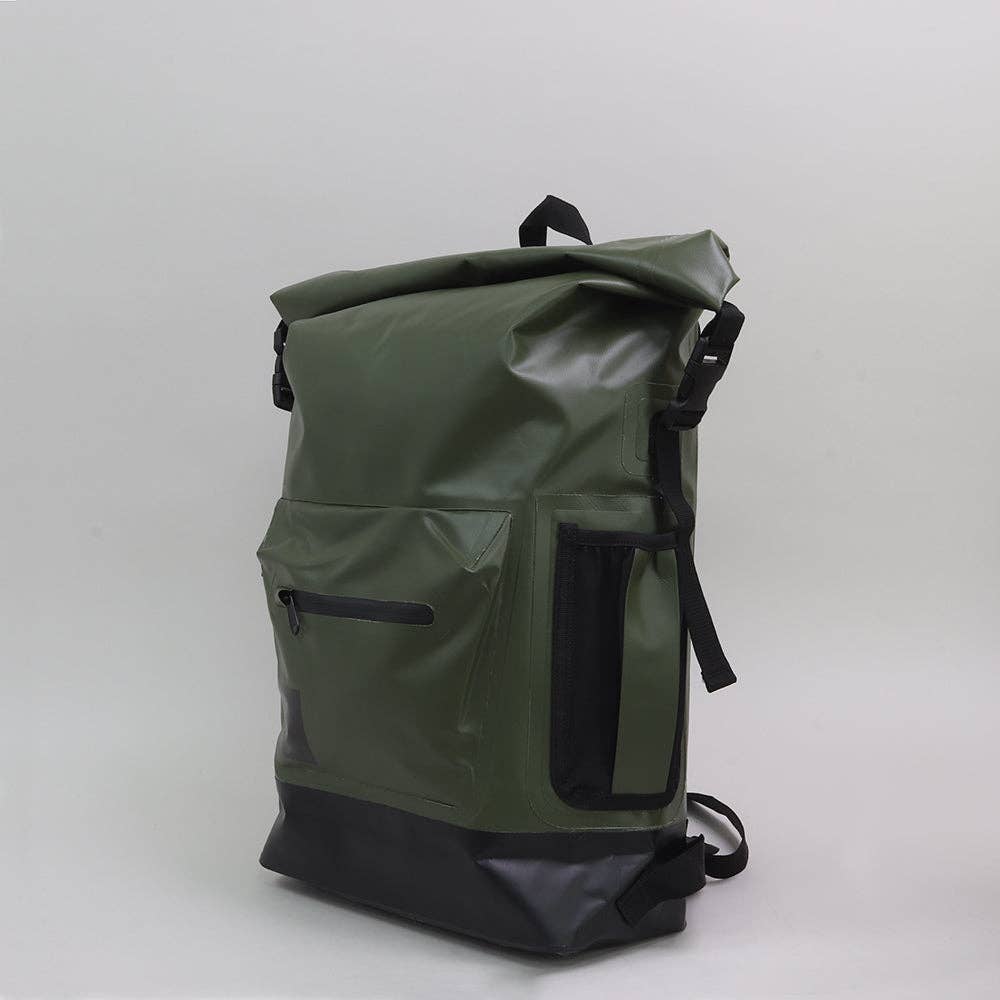 Dry Bag Roll Top Cooler Backpack Green
