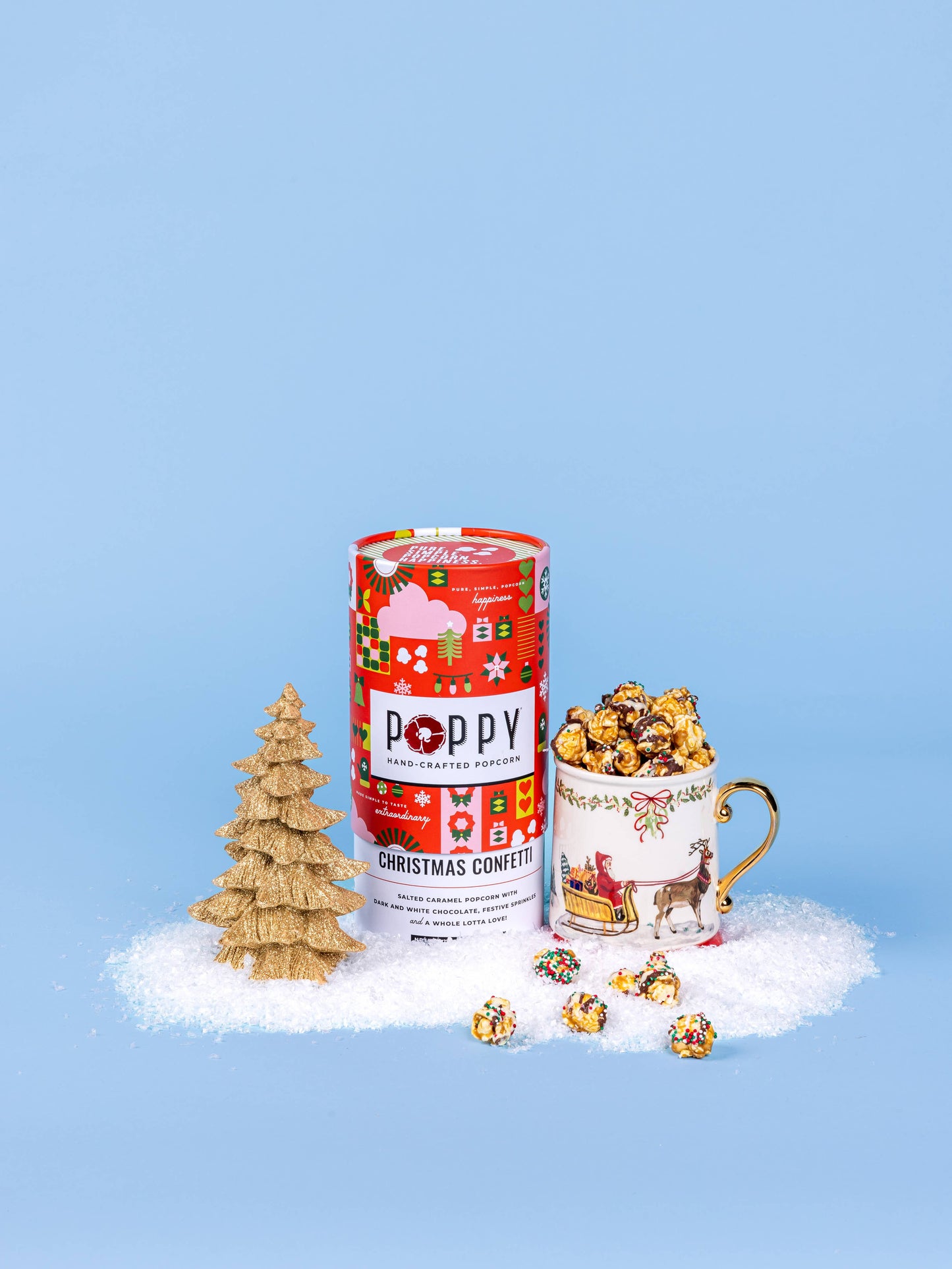 Christmas Confetti 8” Cylinder Popcorn