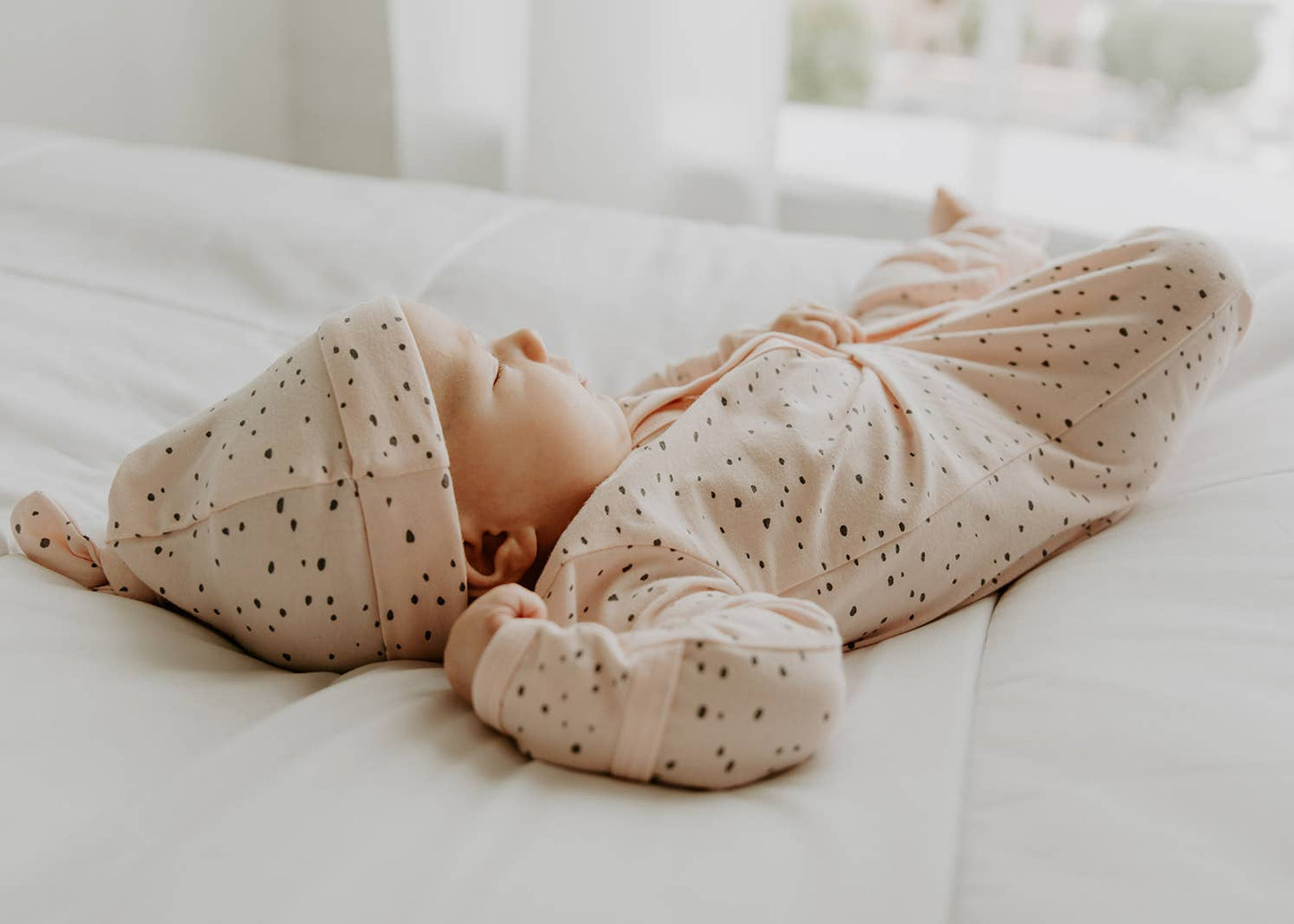 Pebble Button Jumpsuit Romper (Organic Cotton): Natural / 3-6M