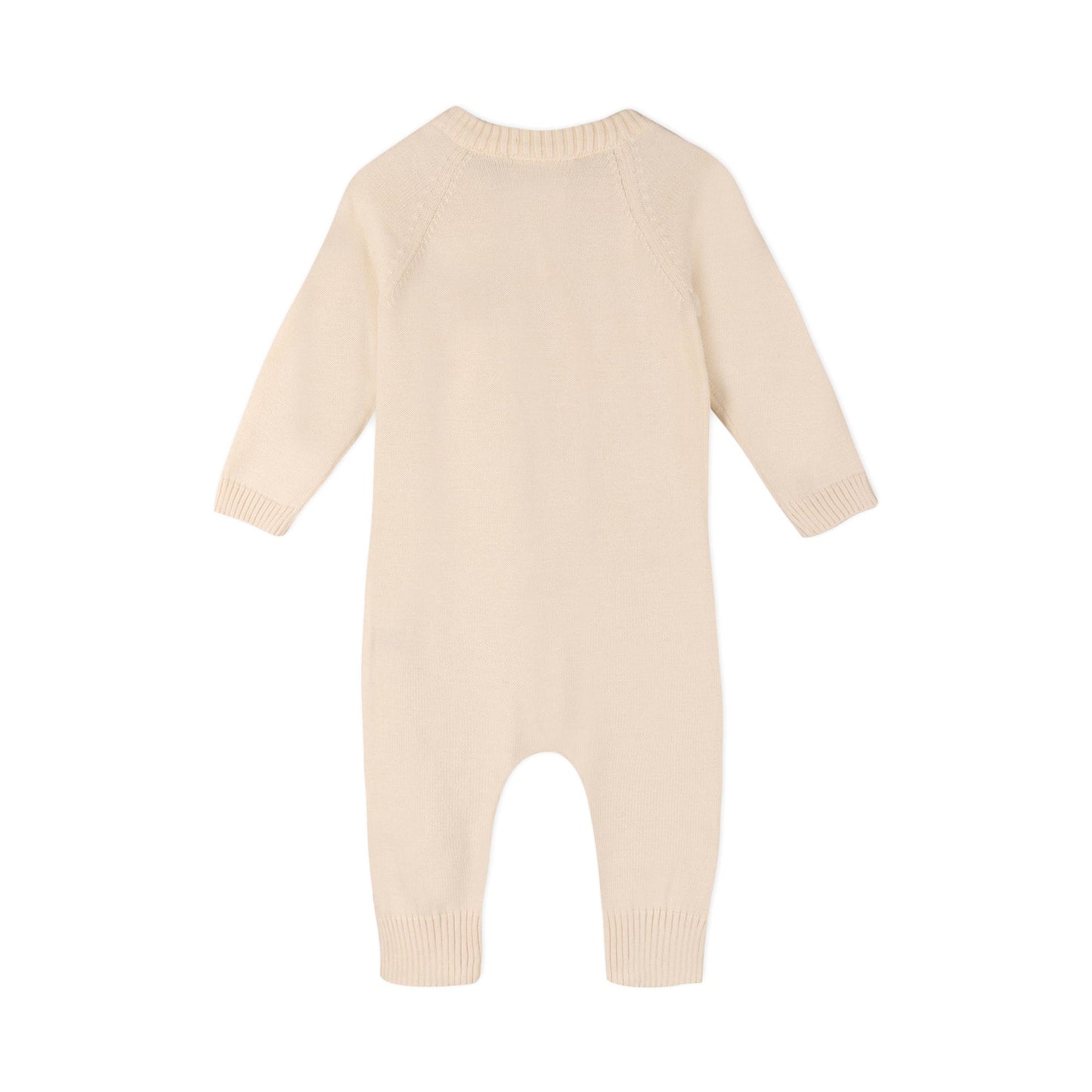 Milan Knit Baby Pocket Jumpsuit (Organic Cotton): Cream / 3-6M