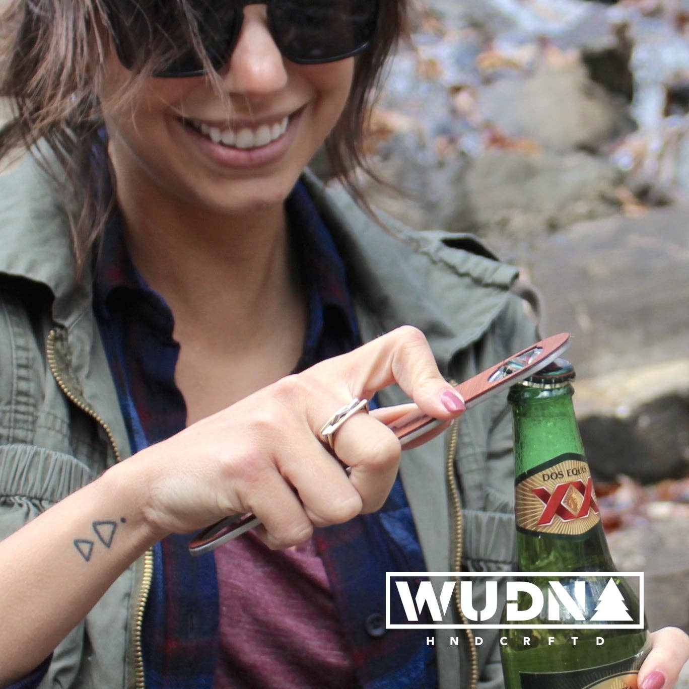 Wood Bottle Opener in Carmalized Bamboo