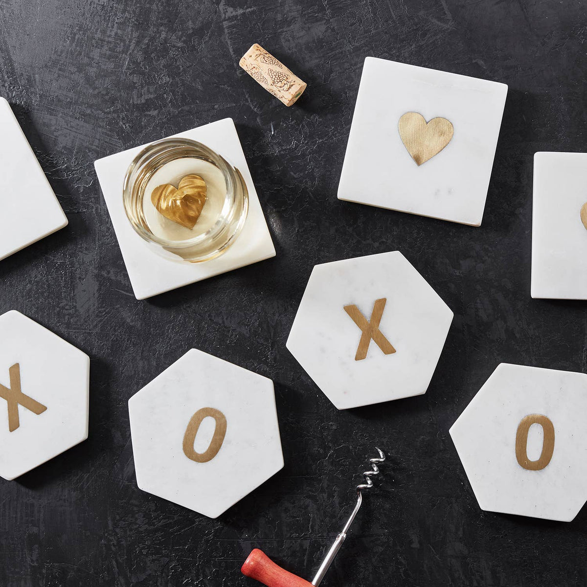 Marble Coasters - Hearts