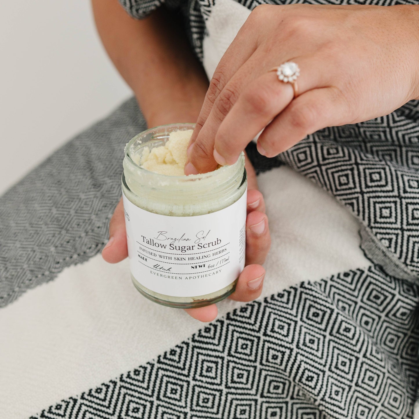 Skin Healing Tallow Body Scrub, Made with Lady May Tallow