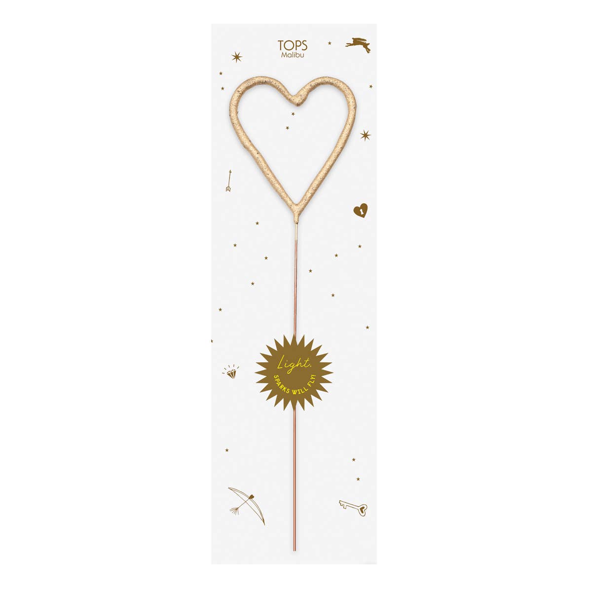 Big Golden Sparkler - Heart