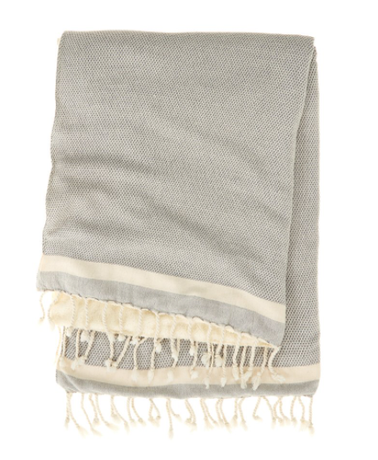 Whistler Fleece Wrap Throw Blanket: Dark Grey