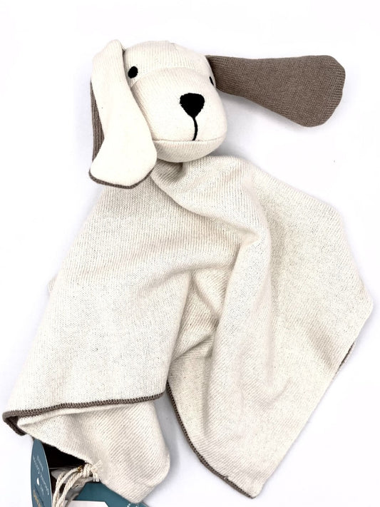 Organic Baby Lovey Security Blanket Cuddle Cloth  - Dog