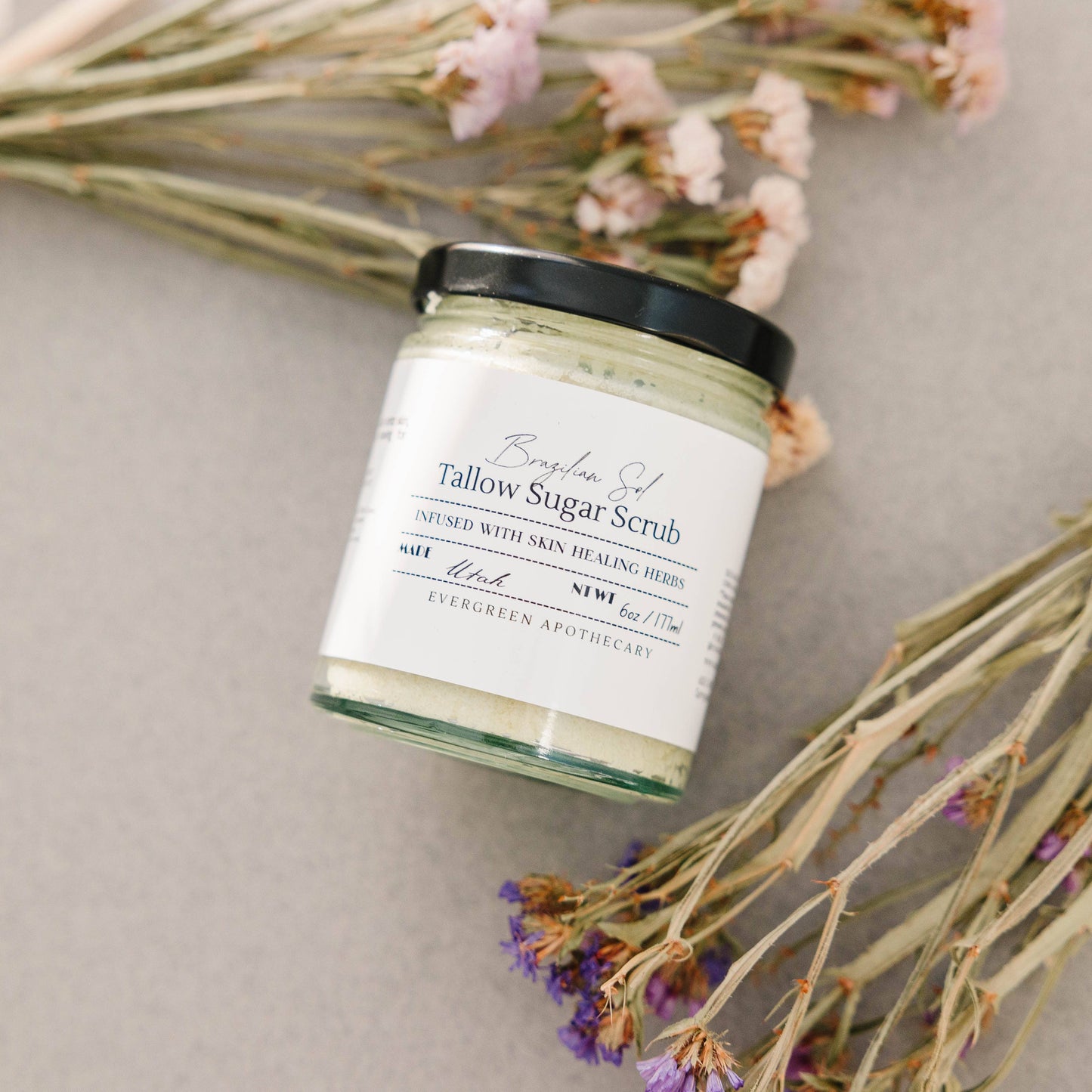 Skin Healing Tallow Body Scrub, Made with Lady May Tallow