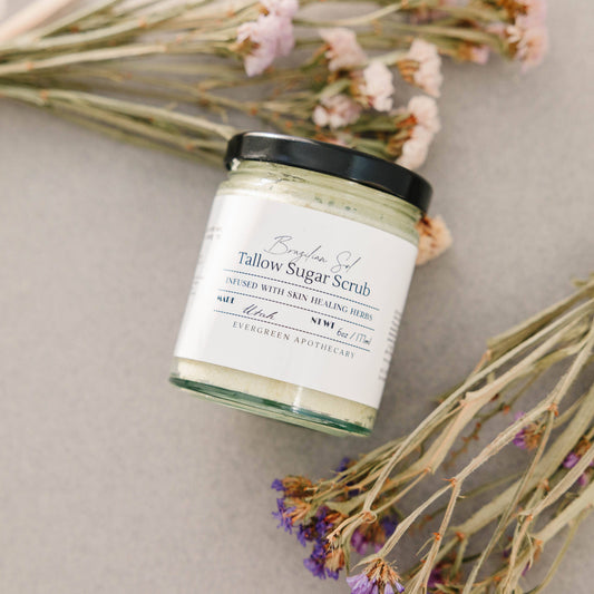 Skin Healing Tallow Body Scrub, Made with Lady May Tallow