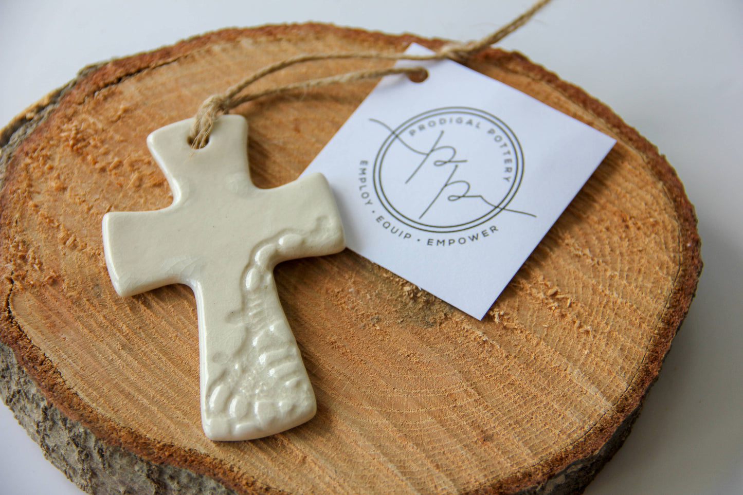 Flared Cross Ornament: Autumn Leaf