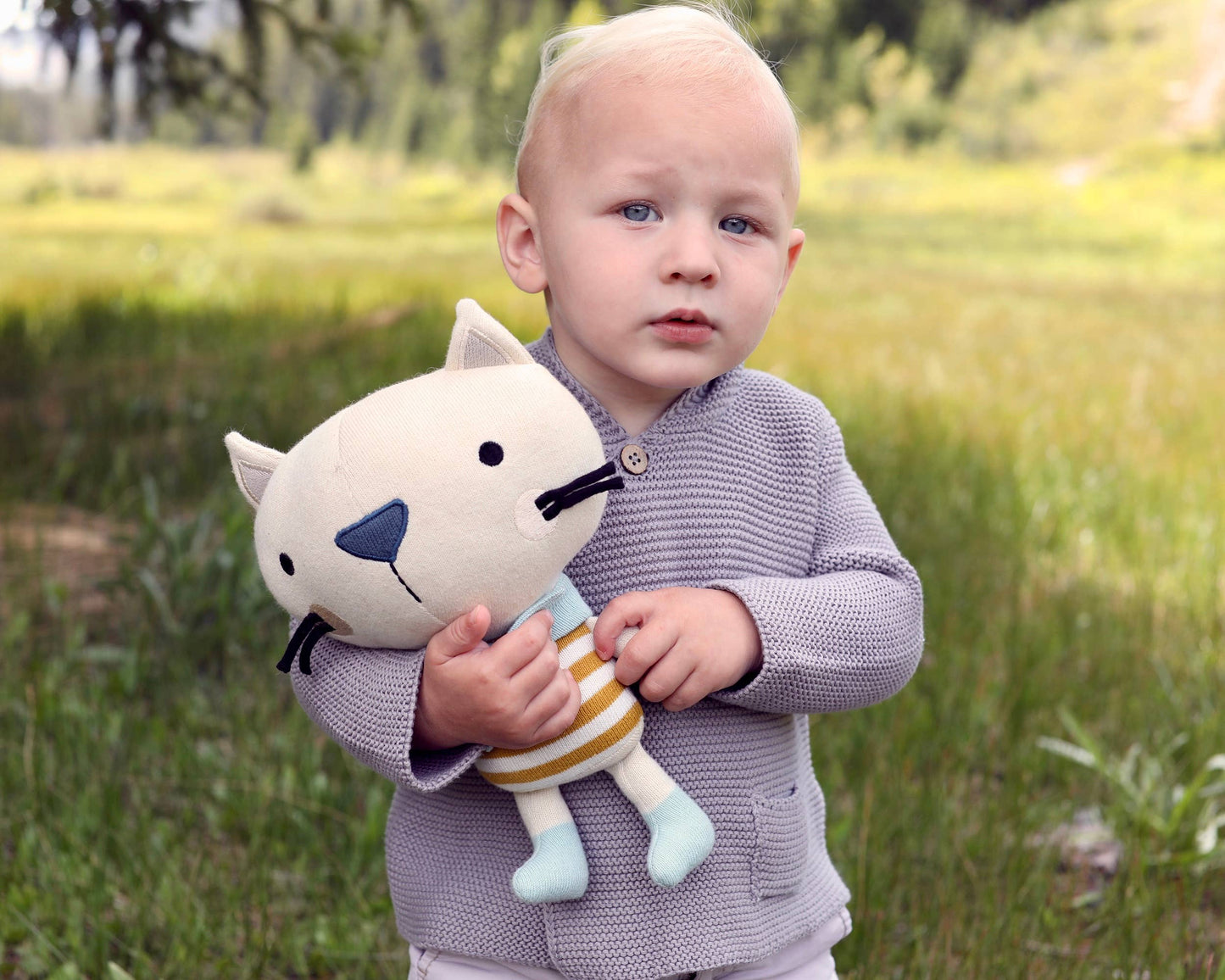 Remi Cat Organic Cotton Stuffed Animal Baby Kid Toy: Natural / One Size