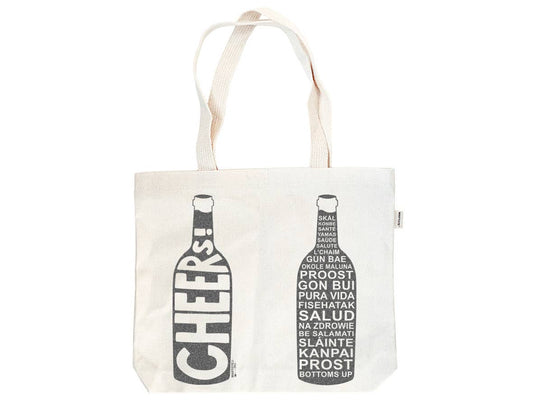 Cheers! Double Wine Tote - USA Made Cotton Canvas Bag