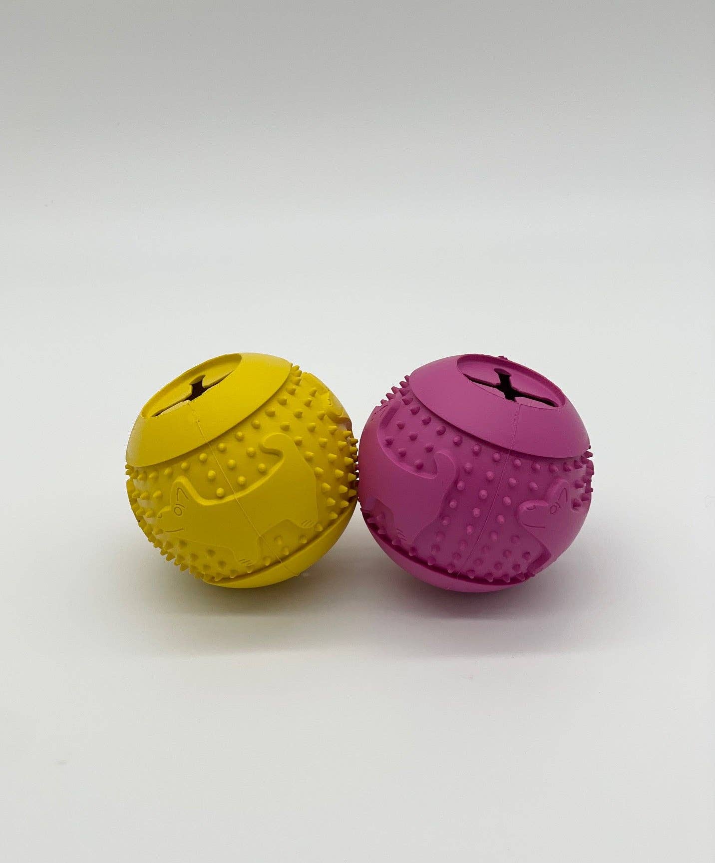 Ruff-N-Tuff Treat Ball Chew Toy for Dogs: Yellow