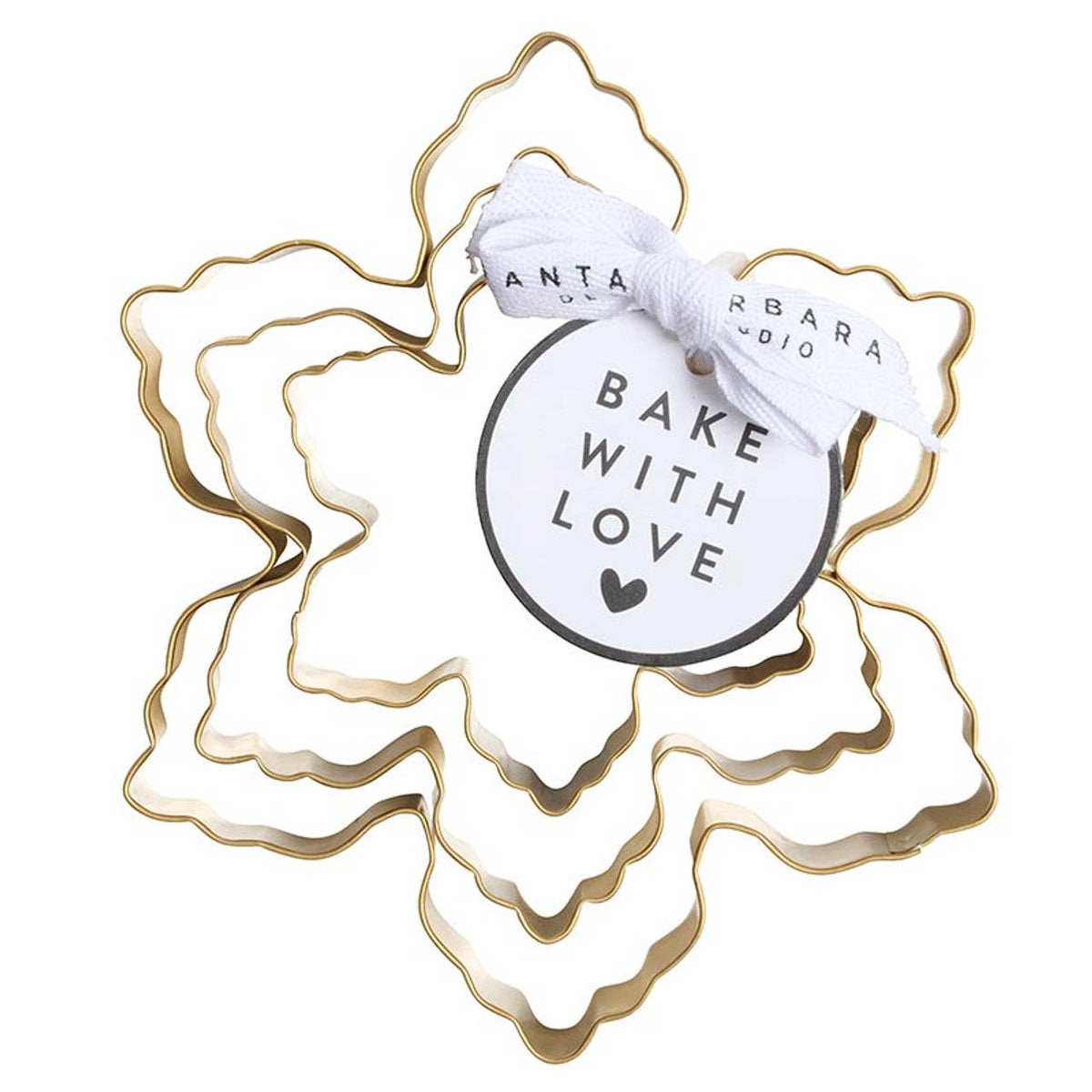 Gold Cookie Cutter Set - Snowflake - Set of 3: Hand Wash Only / Stainless Steel