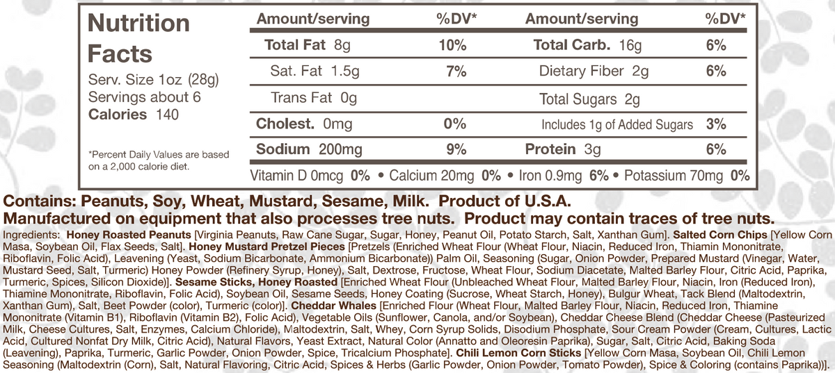 6oz Printed Bag 5 O' Clock Crunch Snack Mix