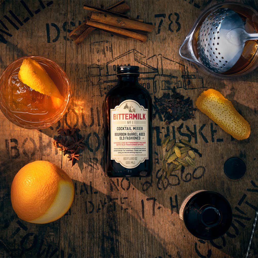 Bittermilk No.1 Cocktail Mixer- Bourbon Barrel Aged Old Fashioned