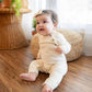 Milan Side Button & Pocket Knit Baby Jumpsuit (Organic): Cream / 3-6