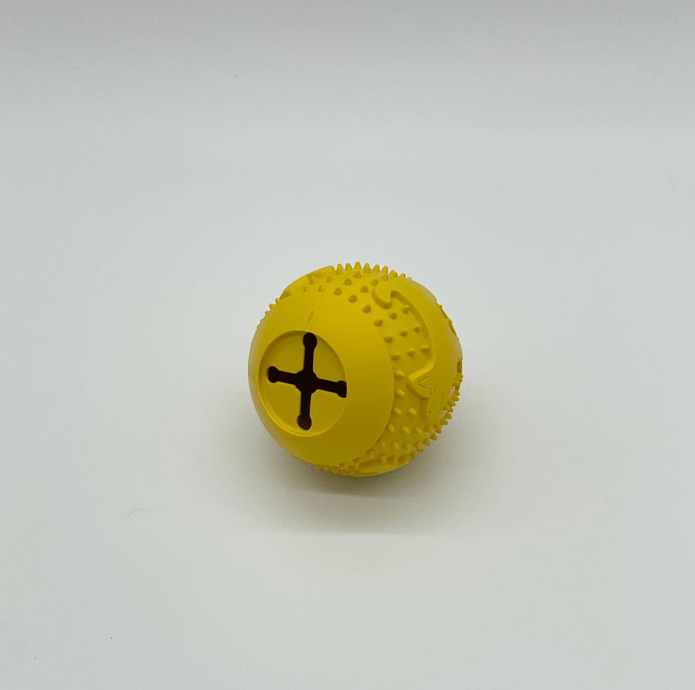 Ruff-N-Tuff Treat Ball Chew Toy for Dogs: Yellow