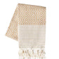 Modern Jacquard Weave Hand Towels: Latte
