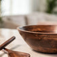 Dark Wood Salad Bowl