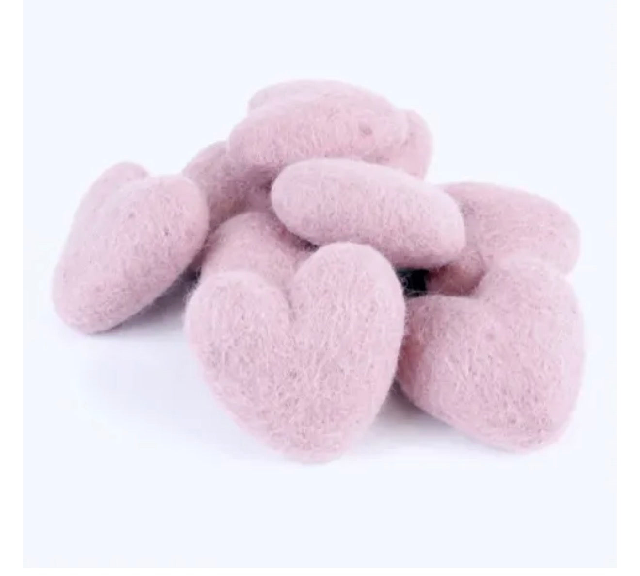 Felted wool mini heart - pink