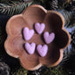Felted wool mini heart - pink