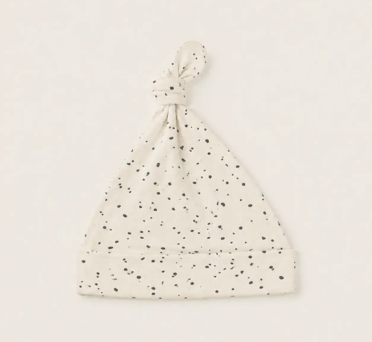 Pebble Knot Beanie Baby Hat (organic cotton): Natural / 0-3