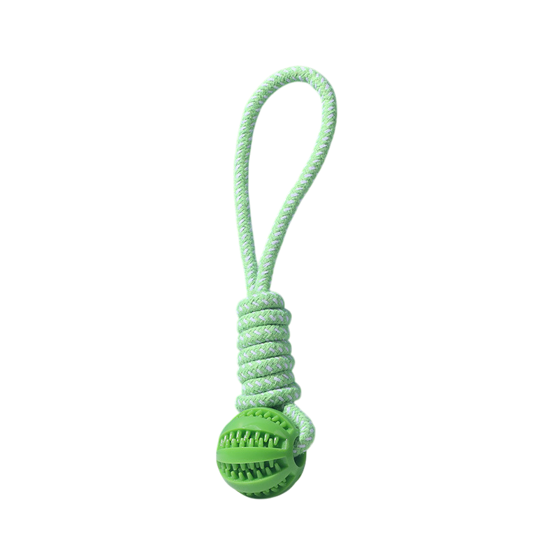 Interactive Rope Treat Dispensing Chew Toy for Dogs: Green
