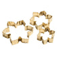 Gold Cookie Cutter Set - Snowflake - Set of 3: Hand Wash Only / Stainless Steel