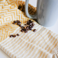 Modern Jacquard Weave Hand Towels: Latte