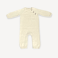 Milan Side Button & Pocket Knit Baby Jumpsuit (Organic): Cream / 3-6