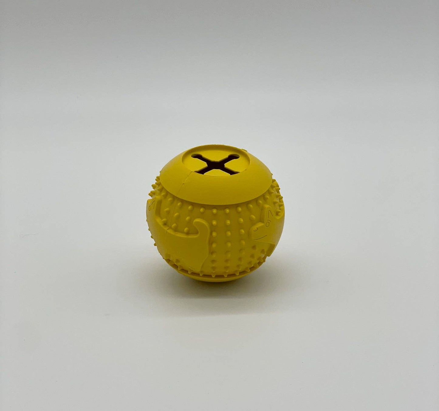 Ruff-N-Tuff Treat Ball Chew Toy for Dogs: Yellow