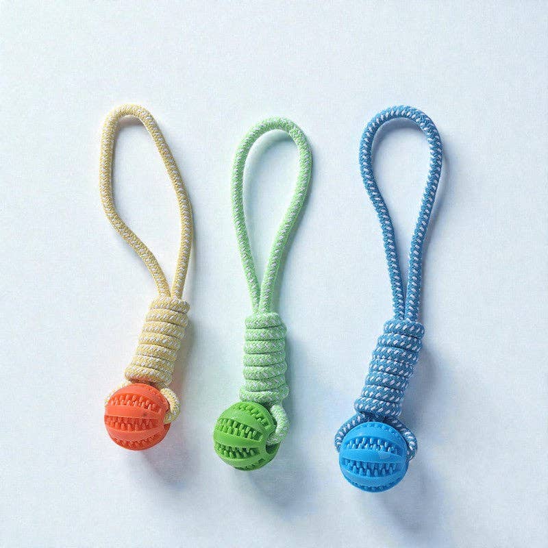 Interactive Rope Treat Dispensing Chew Toy for Dogs: Green