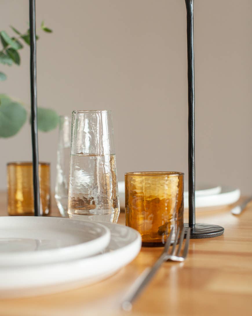 Handblown Hammered Glasses | Set of 4