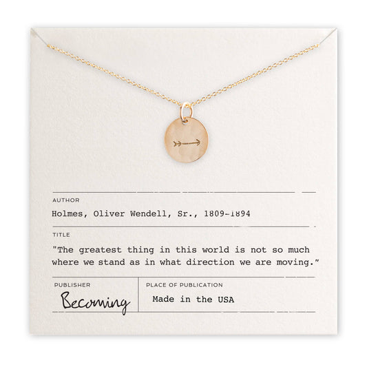 Arrow Necklace: Gold Fill