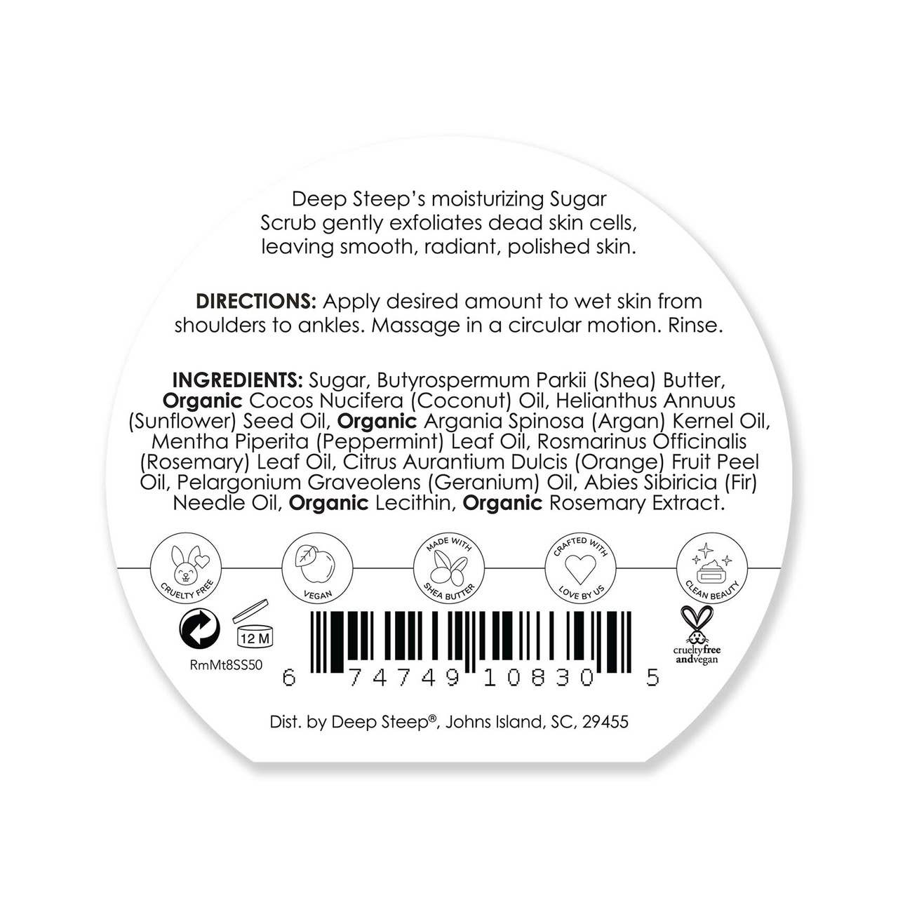 Sugar Scrub - Rosemary Mint 8oz