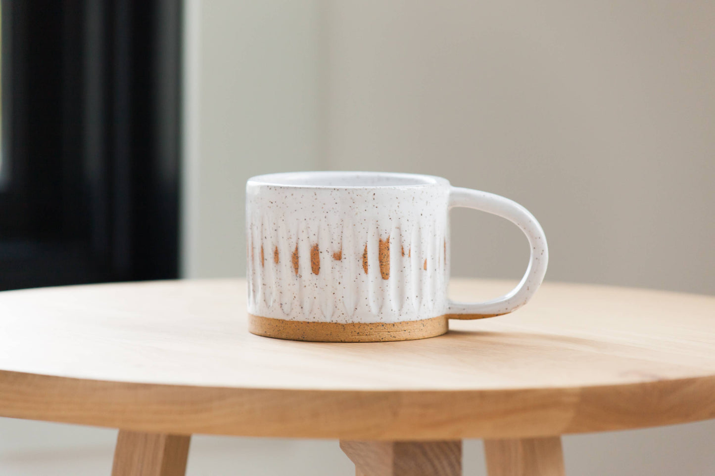 Handmade Fluted Clay Mug