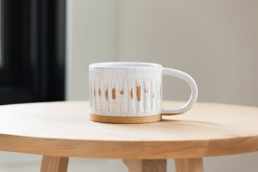 Handmade Fluted Clay Mug